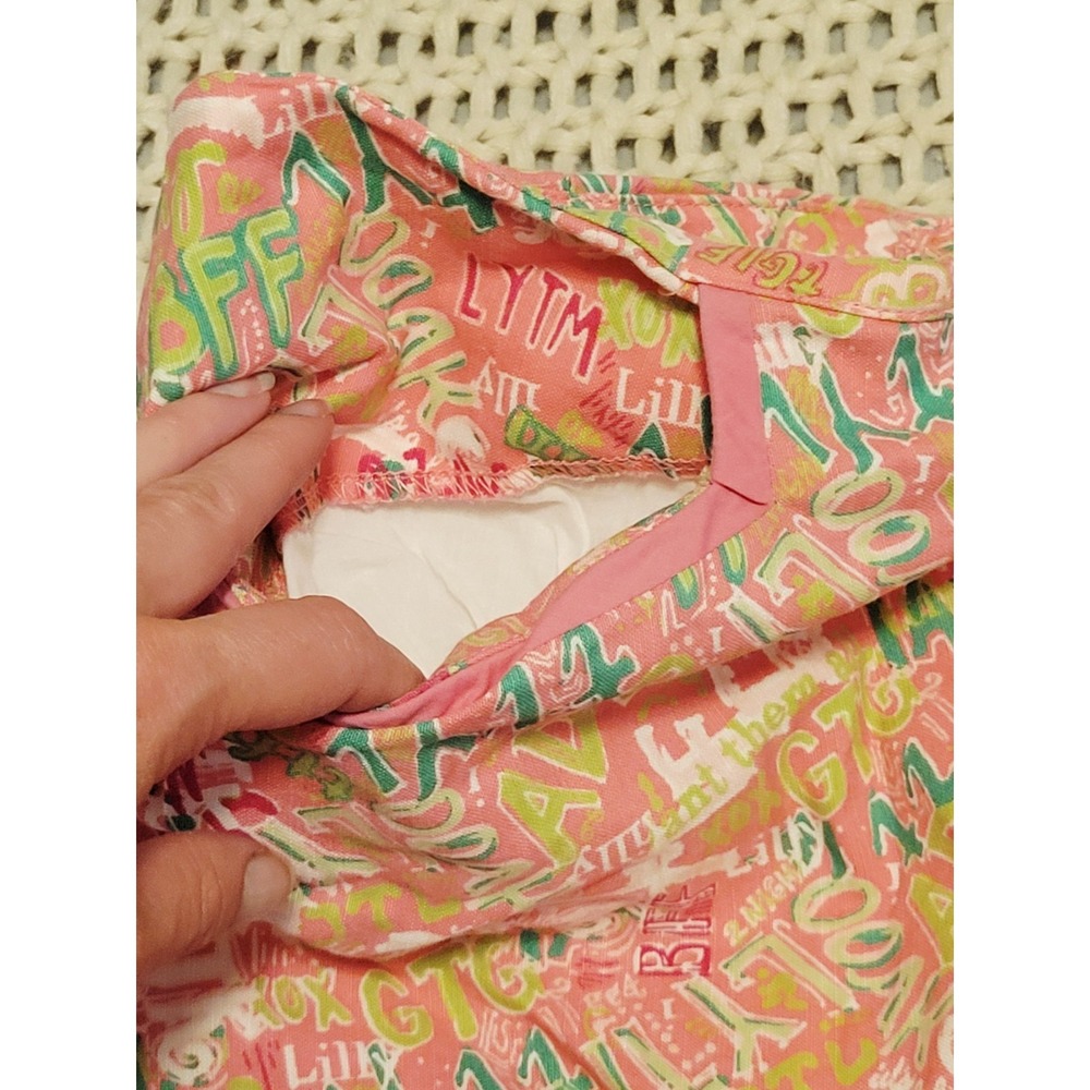 Lilly Pulitzer Originals Roslyn Pink and Green Floral Skirt, Sz. 4 Women's Vaca - Picture 10 of 12